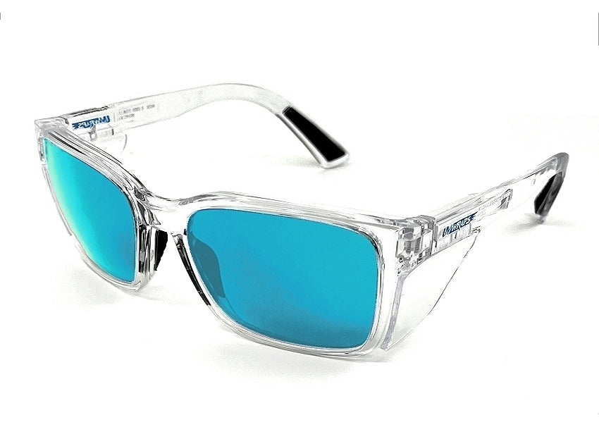 UV Wraps 6206 Safety Sunglasses Pale Blue/Green Mirror (6206C